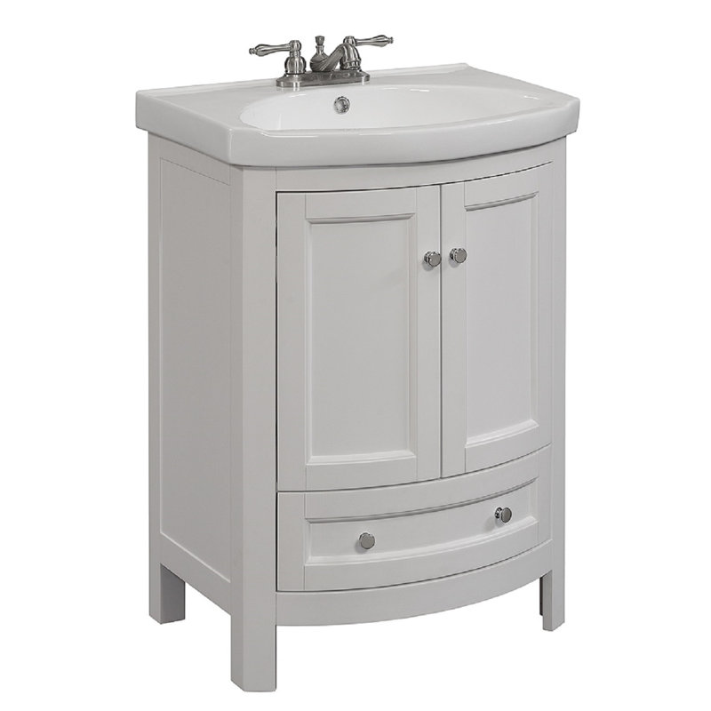 Charlton Home® Thibeault 24'' Freestanding Single Bathroom Vanity with